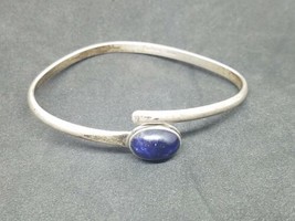 Vintage Susan Roggio Solide Sterling Argent 925 Bracelet Bleu Pierre - $51.66