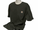 Carhartt T Shirt Adult Large TALL LT Gray Short Sleeve Pocket Tee K87-30... - £13.86 GBP