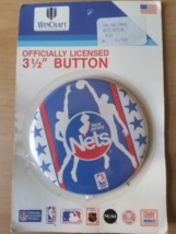 90s New Jersey Nets 3 1/2 in Button Wincraft - $9.99