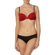 Sears Kmart Brand Women&#39;s Bra &amp; Panty Set 36B Medium Red Black Zebra Stripe NEW - $12.48