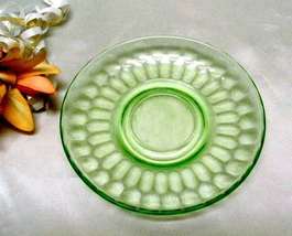 SOLD***2121 Antique Federal Raindrops Green Saucer - $4.00