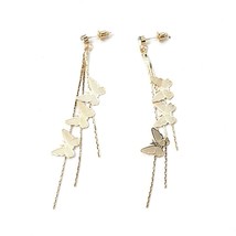 Long Tassel Round Earrings for Women Hanging Dangle Earrings Drop Earing Modern  - £6.46 GBP