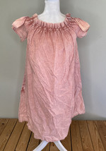 easel NWT women’s cinch neck baby doll dress Size S Faded Bleach Pink i1 - £13.88 GBP