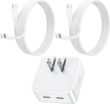 Phone Chargers Compatible With Fast Charging PD Dual USB-C Port Foldable - £15.12 GBP