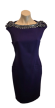 ANTONIO BERARDI Plum Sleeveless Dress with Beading at Boat Neckline - Si... - $225.00