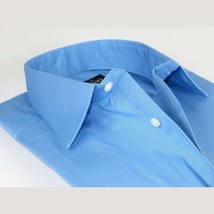Mens Mondego  Stretch Cotton Blend Dress Classic shirt Long Sleeves SN2400 Blue image 2