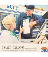 1959 Gulf Gasoline And Oil Gulflex Advertisement Gas Station Service DWII25 - $550.13 MXN