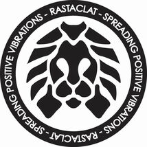Rastaclat Circle Logo 3.75&quot; Black White Spreading Positive Vibrations St... - $81.16 MXN