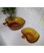 Vintage 1970s Libbey Amber Apple Glass Bowl Set (2 pcs), Rare Retro Mid-... - $1,677.57 MXN