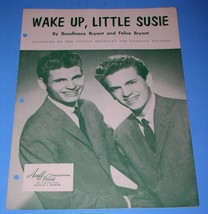 The Everly Brothers Sheet Music Wake Up Little Susie Vintage 1957 Acuff-Rose - £27.97 GBP