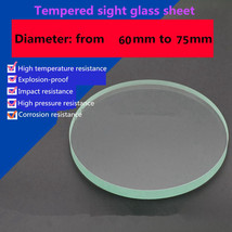 1Pc Tempered Sight Glass Sheet Circle Observation Lens Dia. 60mm to 75mm - £4.20 GBP+