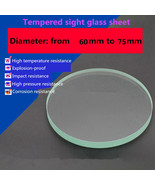 1Pc Tempered Sight Glass Sheet Circle Observation Lens Dia. 60mm to 75mm - $109.01 MXN+