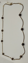 Alfani Brown and Gold Tone Beaded Long Necklace - £10.82 GBP