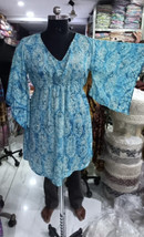 Womens  Summer ,Sun,Boho ,Hippie  ,Vintage Silk  dress kaftan - £22.60 GBP