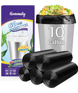 10 Gallon 60Pcs Black Trash Bags Strong Black Garbage Bags, Bathroom Tra... - $209.42 MXN