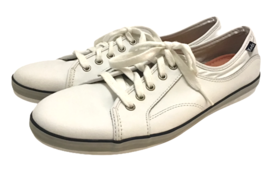 Keds Womens Sz 10 White Leather with Canvas Sneakers Tennis Shoes Comfor... - £42.41 GBP