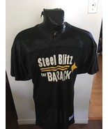 MENS MEDIUM Football Jersey STEEL BLITZ FOR BARACK Obama #12 2012 - $156.12 MXN