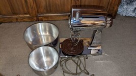 Vintage Chrome Sunbeam Mixmaster 12 Speed Stand Mixer 100-86659 Stainles... - £70.08 GBP