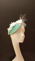 Emerald Green Hat Fascinator Wedding Mother Of Bride Kentucky Derby Royal Ascot - £60.37 GBP