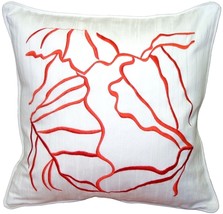 Summer Breeze Orange 20x20 Throw Pillow, with Polyfill Insert - £39.92 GBP
