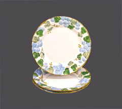 Three Metlox Sculptured Grape stoneware salad plates made in USA. - £51.19 GBP