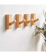 Homedo 8Pack Adhesive Wall Hooks Hat Rack, Wooden Coat Hooks, Rectangle-... - €37,58 EUR