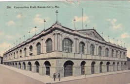Convention Hall Kansas City Missouri MO 1912 to Burrton KS Postcard B01 - £2.37 GBP