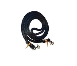 Horse Reins Black Braided 8 Feet Long Sierra Horse Tack HRES001 - $23.76