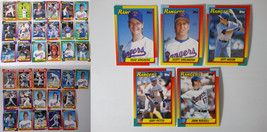 1990 Topps Texas Rangers Team Set of 39 Baseball Cards With Traded - £2.39 GBP