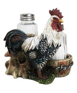 Country Rustic Farm White Breasted Chicken Rooster Salt Pepper Shakers H... - €21,48 EUR