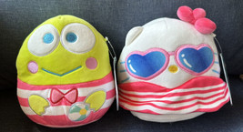 2023 Pair Of Squishmallows Sanrio Hello Kitty &amp; Keroppi In Swimsuits 7.5” Nwt - £23.51 GBP