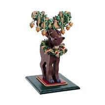 Kurt Adler Hollywood Brown Moose Wood Christmas Nutcracker 15 Inch HA0704 - $128.68