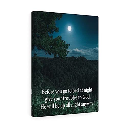 Primary image for God Has Your Problems Canvas Christian Wall Art Bible Verse Print Ready to Hang