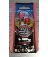 COLOR TUNES GREY IN-EAR HEADPHONES VIBE SOUND VS-120- Red EAR CUSHIONS I... - £1.54 GBP