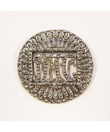 Vintage Marcasite "DMC" Monogram Pin Brooch - $19.79