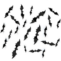 55PCS Halloween Decorations PVC 3D Bats Scary Wall Decal,4 Size Halloween Decor - £7.80 GBP
