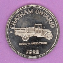 1978 Chatham Ontario Trade Token or Dollar 1922 Model S Speed Truck Coat of Arms - £4.75 GBP