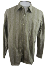 J CREW Men Dress/casual Shirt paisley cotton sz L slim stripe pit to pit... - $22.76