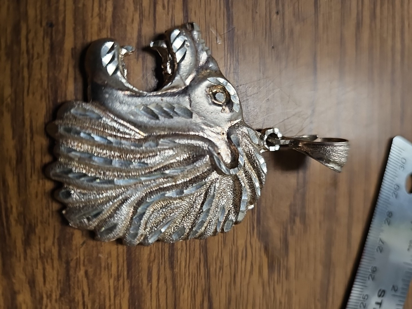 Roaring Lion Silver 925 Charm Pendant Leo King Roar Item image 2