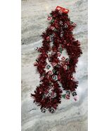 1 PK Red Garland with Gnomes Holiday Xmas Winter Decor Party 9ft - €11,87 EUR