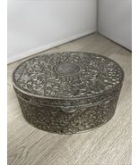 Goddinger Vintage Silver Plated Jewelry Box 6.5” x 2.5” Floral Repousse ... - €17,18 EUR