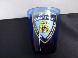 Standard shot glass Police Dept City of New York blue - £6.03 GBP