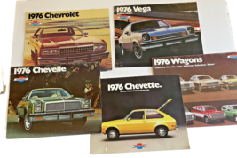 Brochures Chevrolet Sales Chevelle Chevette Wagons Vega 1976 Lot of 5 Vi... - £14.09 GBP
