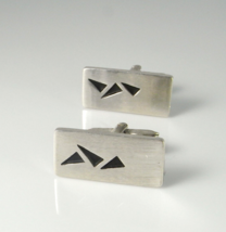 Vintage Sterling Silver Cufflinks Geometric, gIFT bOX Offer welcome! - £218.83 GBP