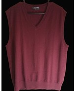 KALLSPIN VEST XL CASHMERE/ WOOL  BURGUNDY V NECK - £14.17 GBP