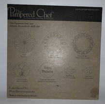 Pampered Chef Cake Stencil Set (1535) - 7 assorted Mylar stencils - $7.36