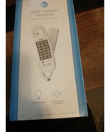 AT&amp;T 210 Corded Trimline Telephone, Illuminated Keypad, White (ATT210WH)... - £15.56 GBP