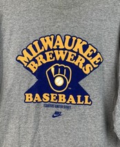 Vintage Nike T Shirt Milwaukee Brewers Brew Crew MLB Baseball Tee Men’s XL - £19.91 GBP