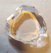 Rosenthal Heart Paperweight Faceted Prism Crystal Sweetheart Diamond - $10.84