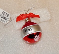 Christmas Keepsake Ornaments Red Ganz 2&quot; x 1 1/2&quot; You Choose Many Names ... - $5.49